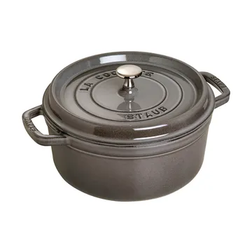 Staub La Cocotte圆形铸铁炖锅1.7升 - 石墨灰色 - STAUB