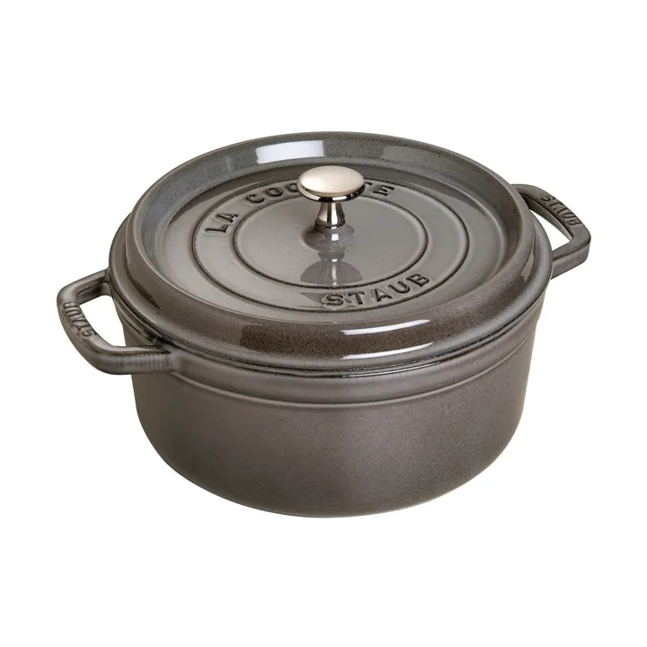 Staub La Cocotte圆形铸铁炖锅1.7升 - 石墨灰色 - STAUB