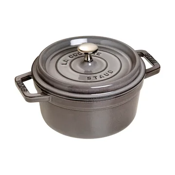 Staub La Cocotte圆形铸铁炖锅2.2升 - 石墨灰色 - STAUB