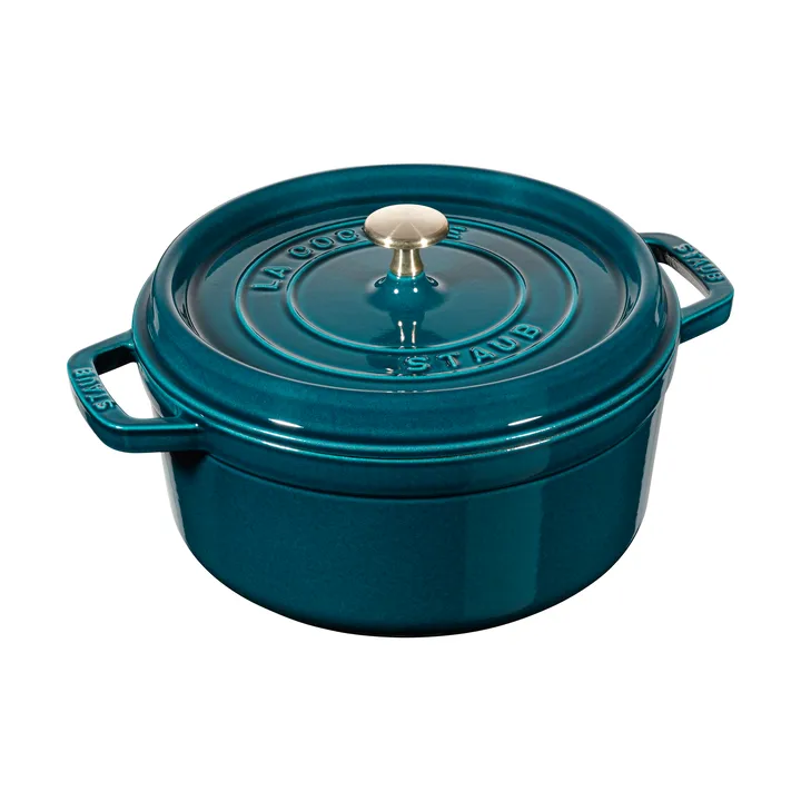 Staub La Cocotte圆形铸铁炖锅2.2升 - 海洋色 - STAUB