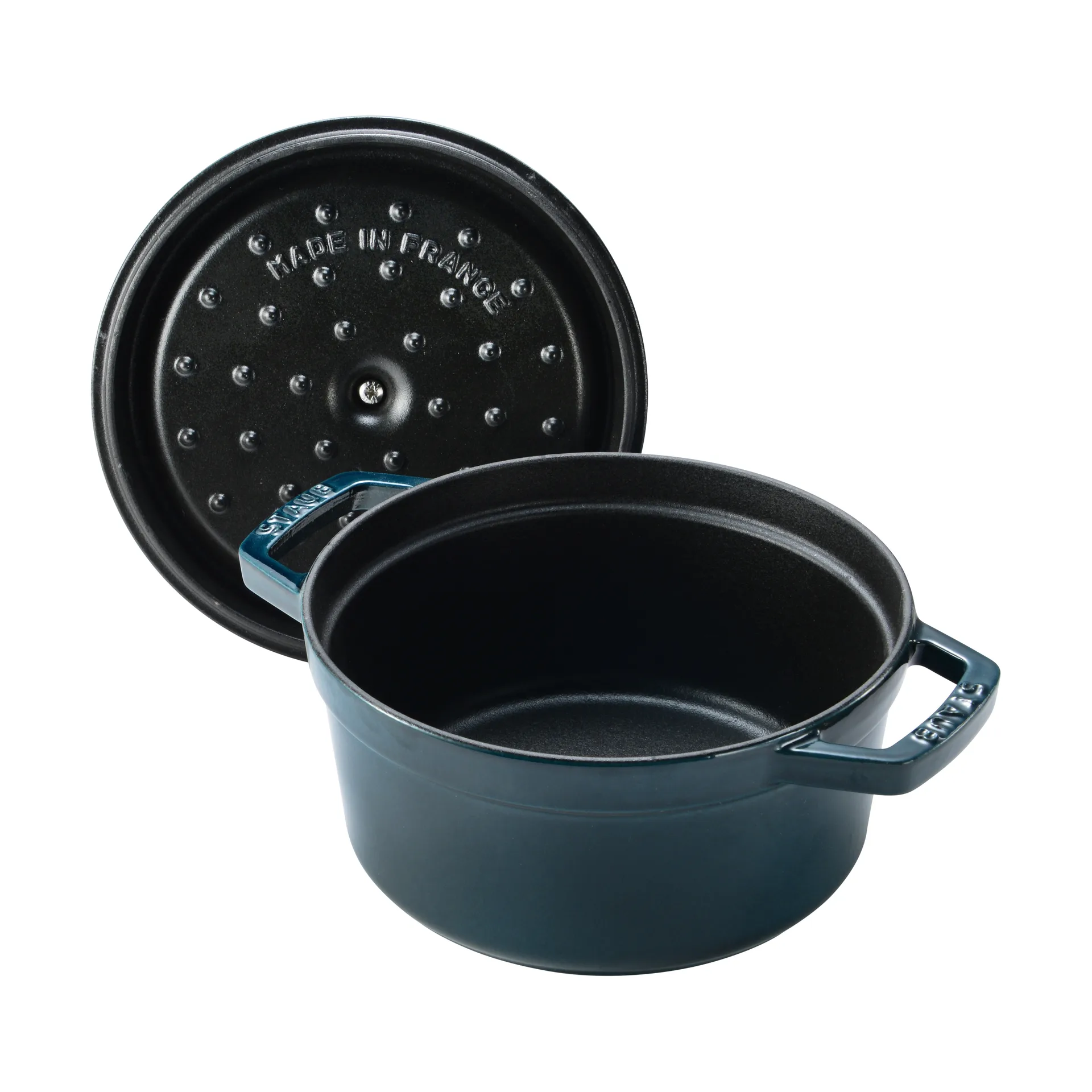 Staub La Cocotte圆形铸铁炖锅2.2升, 海洋色 STAUB