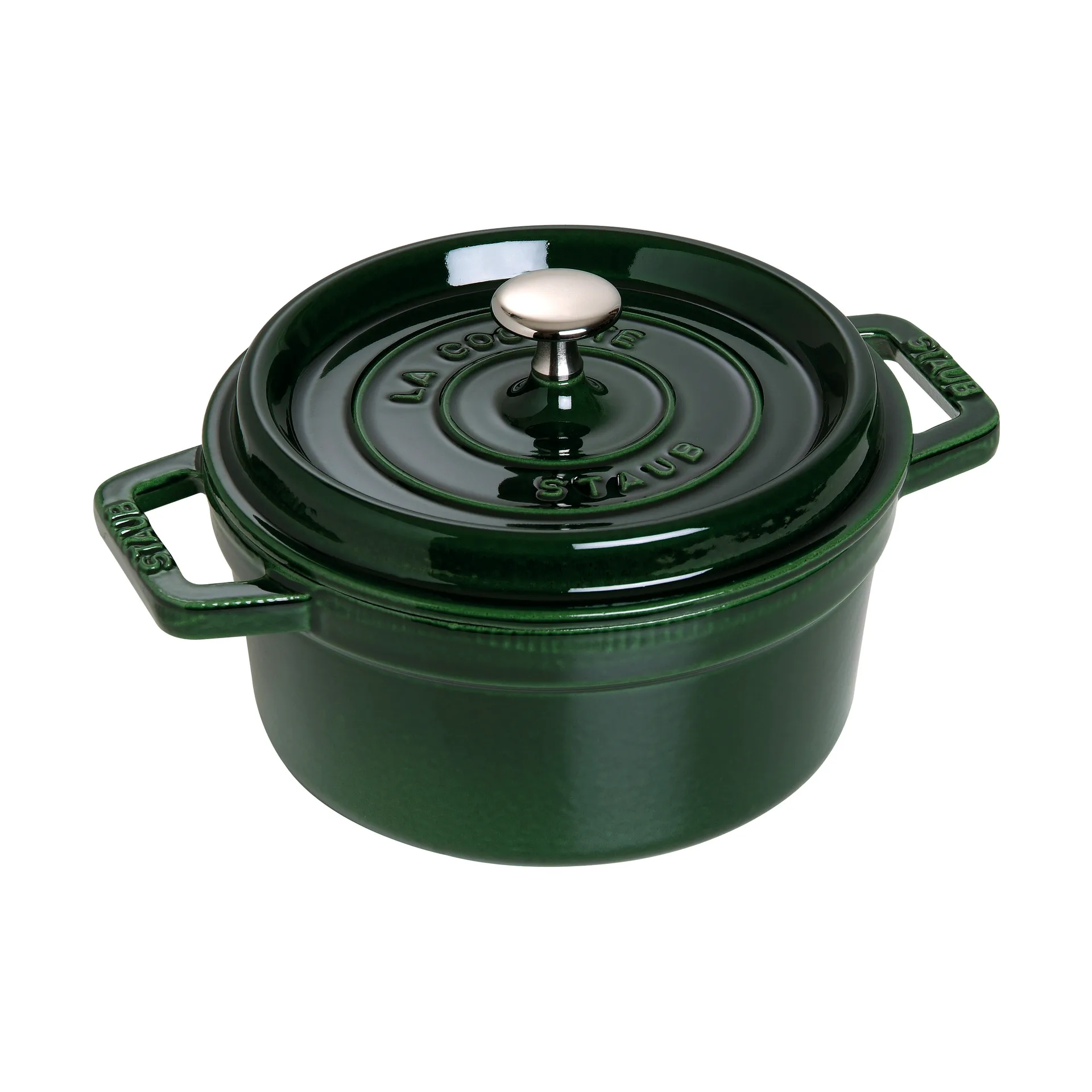 Staub La Cocotte圆形铸铁炖锅2.6升, 罗勒绿色 STAUB