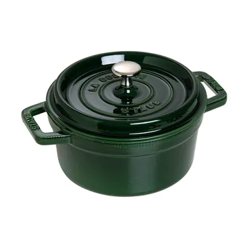 Staub La Cocotte圆形铸铁炖锅2.6升 - 罗勒绿色 - STAUB
