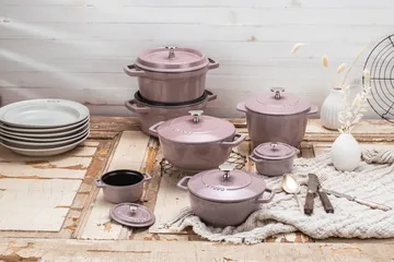 Staub La Cocotte圆形铸铁炖锅3.8升 - 樱花色 - STAUB