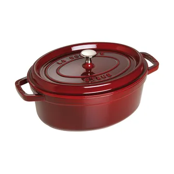 Staub La Cocotte椭圆形铸铁炖锅4.2升 - 石榴红色 - STAUB