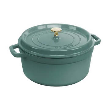Staub La Cocotte圆形铸铁炖锅5.2升 - 桉木色_木色 - STAUB