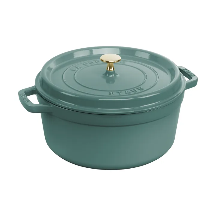 Staub La Cocotte圆形铸铁炖锅5.2升 - 桉木色_木色 - STAUB