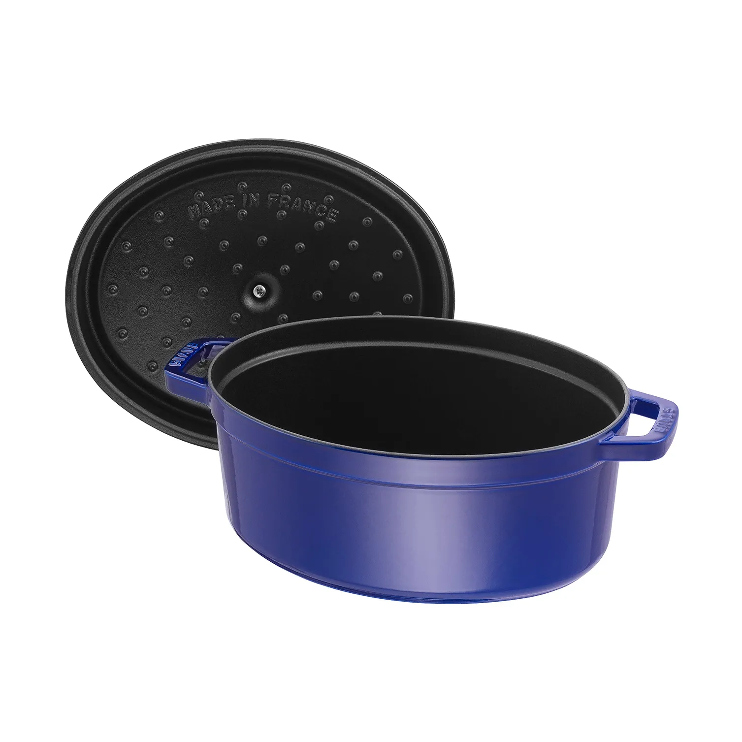Staub La Cocotte椭圆形铸铁炖锅5.5升, 深蓝色 STAUB
