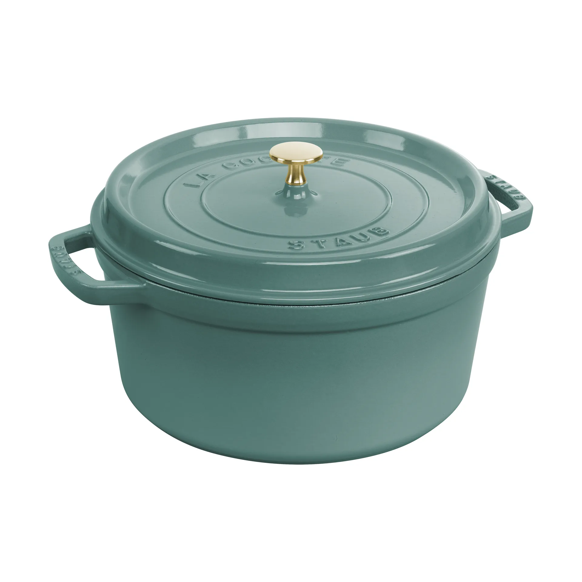 Staub La Cocotte圆形铸铁炖锅6.7升, 桉木色_木色 STAUB