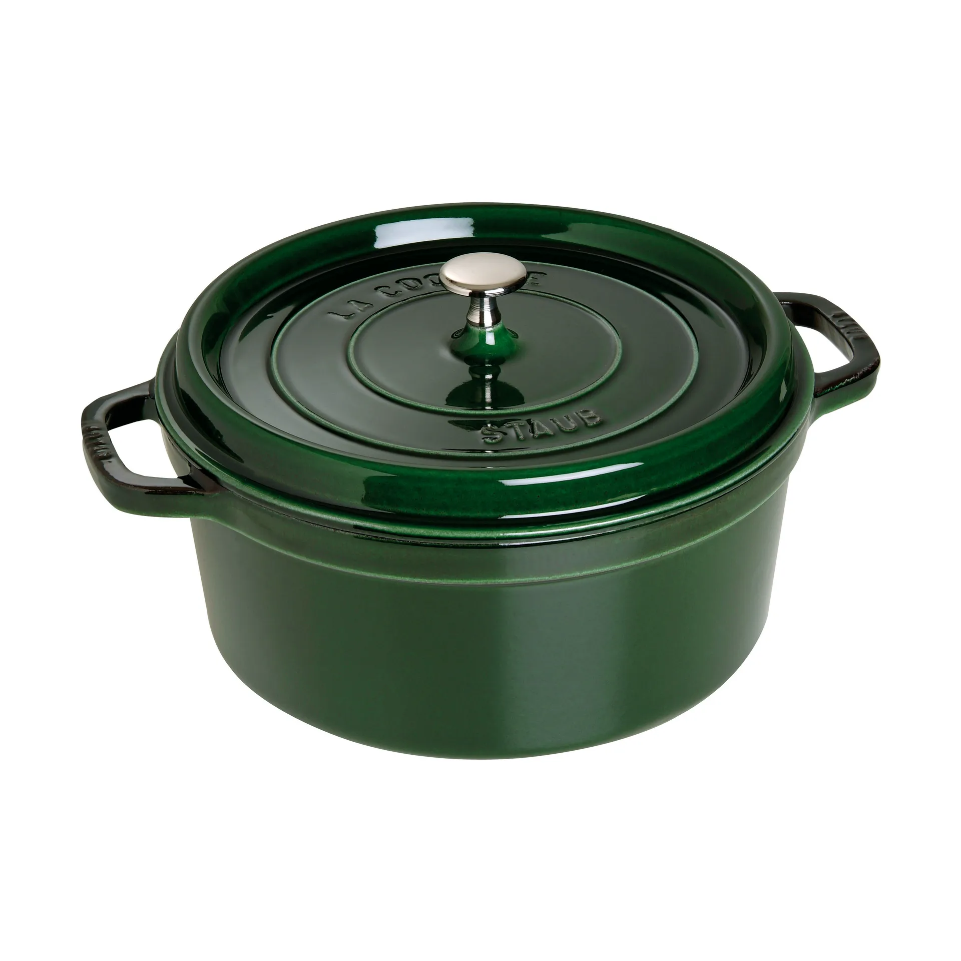 Staub La Cocotte圆形铸铁炖锅6.7升, 罗勒绿色 STAUB