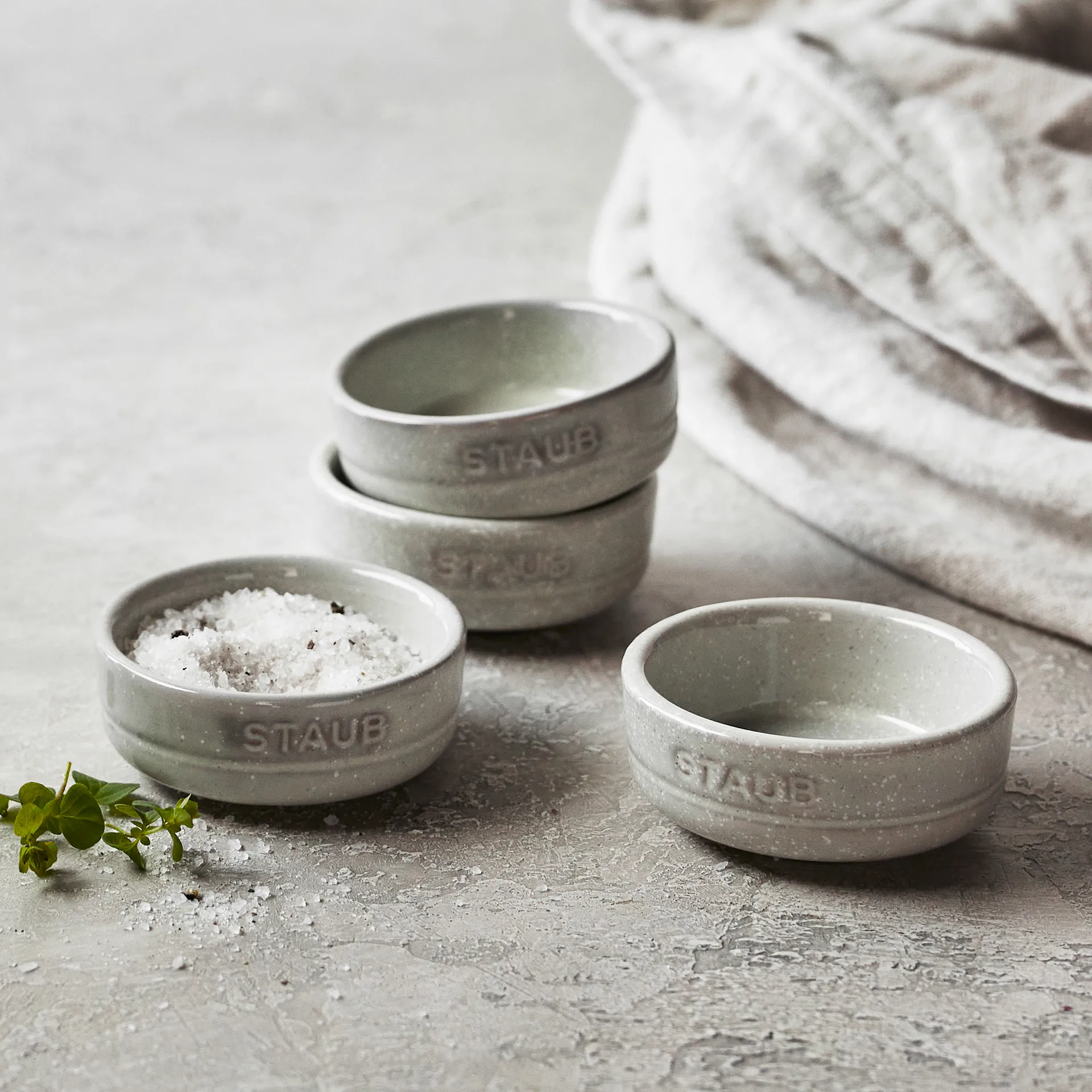 Staub New White Truffle mini 碗  四件套装, Ø5 cm STAUB