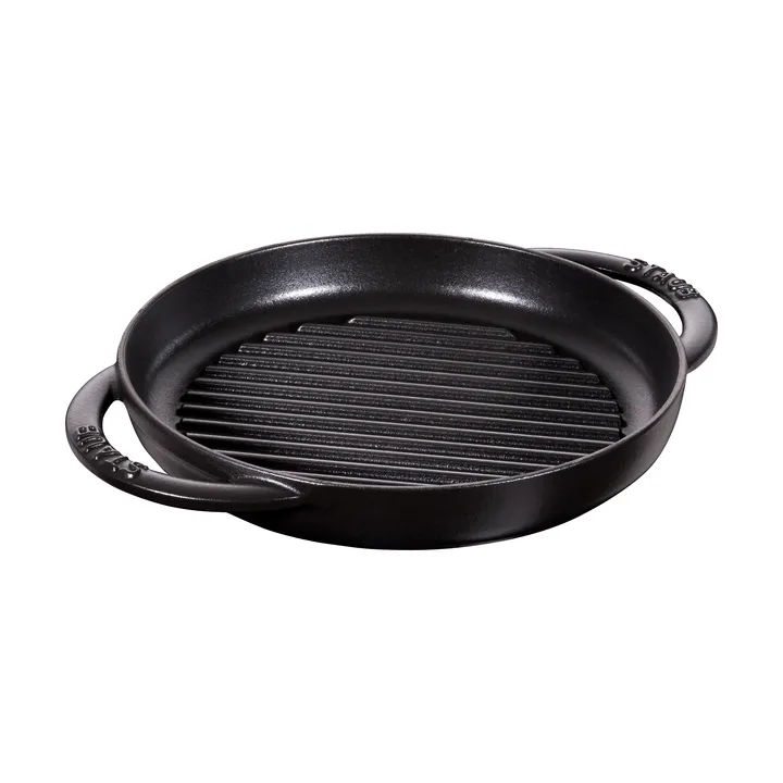 Staub Pure黑色圆形铸铁烤盘 - Ø22cm - STAUB