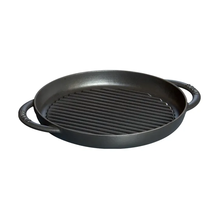 Staub Pure黑色圆形铸铁烤盘 - Ø26cm - STAUB