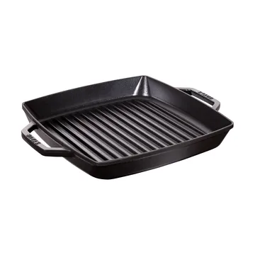 Staub Pure黑色方形铸铁烤盘 - 28cm - STAUB