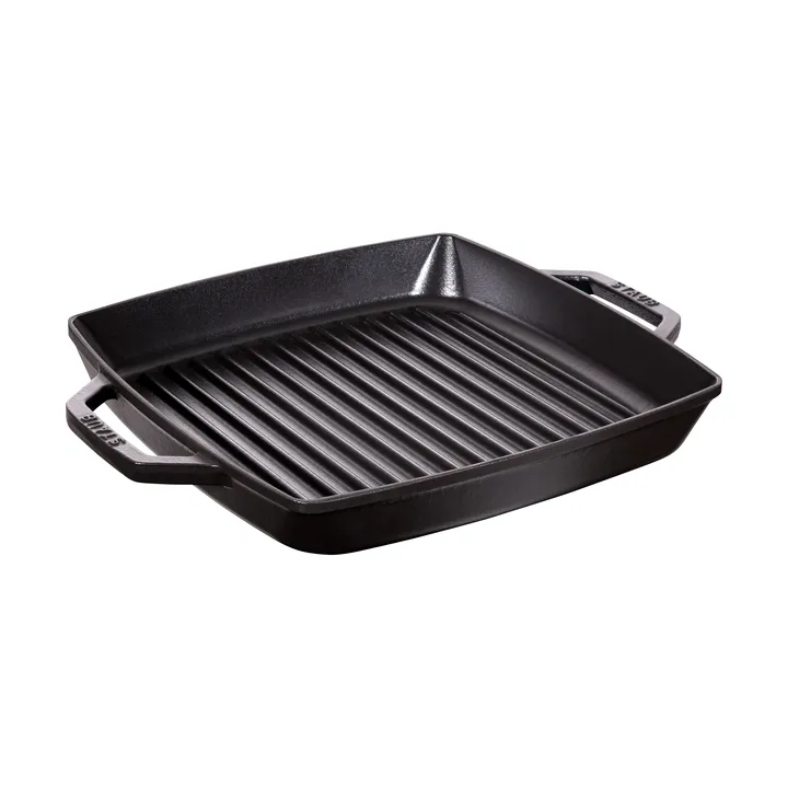 Staub Pure黑色方形铸铁烤盘 - 28cm - STAUB