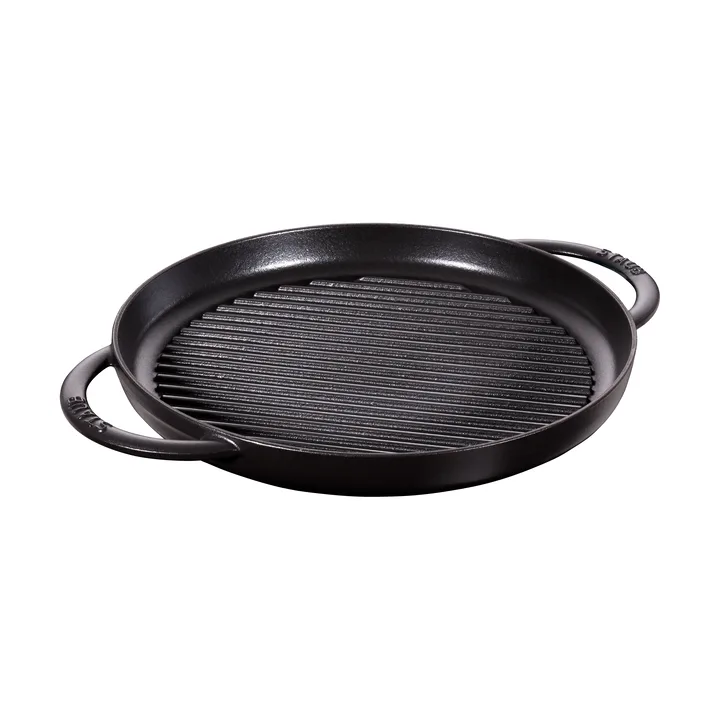 Staub Pure黑色圆形铸铁烤盘 - Ø30cm - STAUB