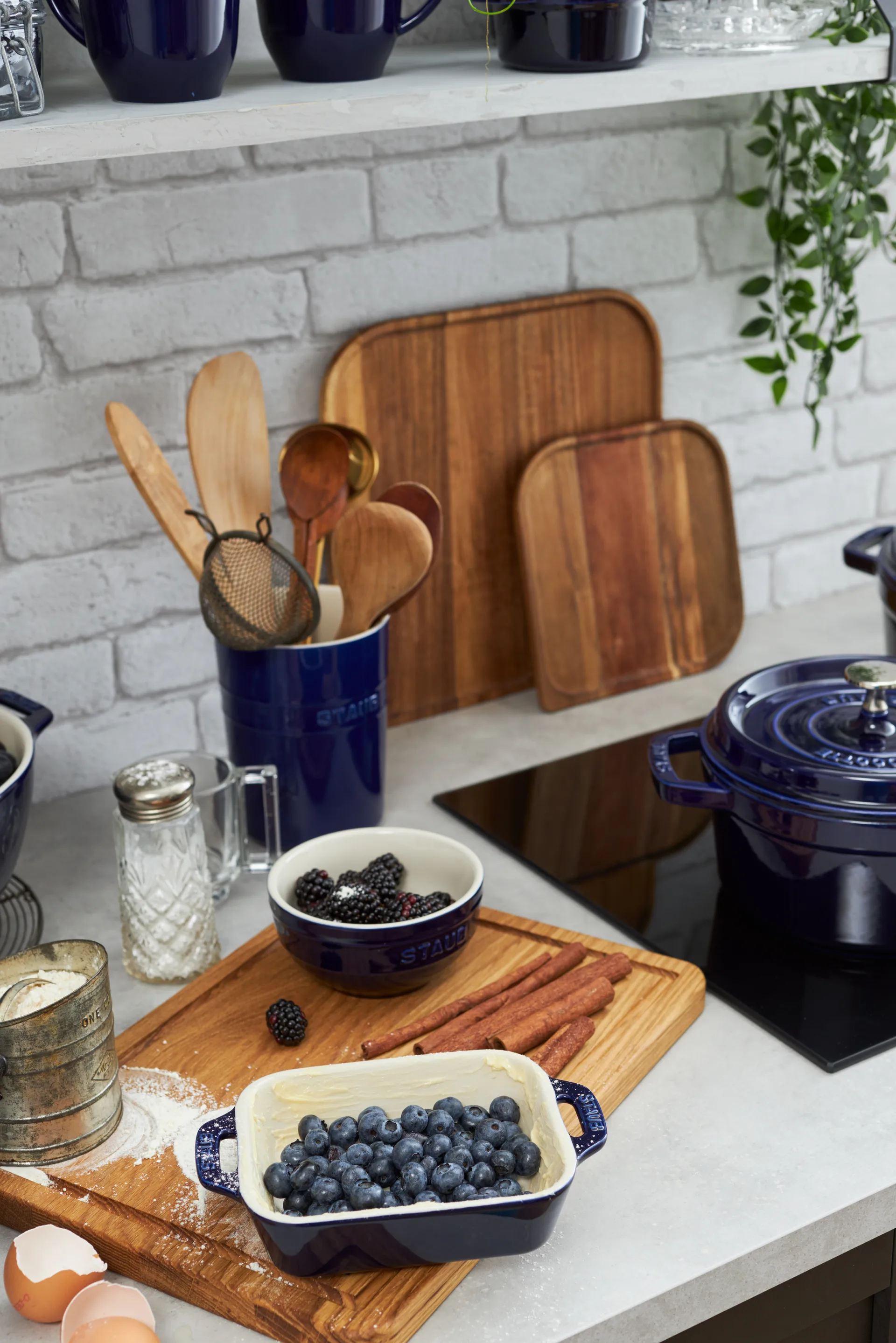 Staub rectangular 烤盘 14x11 cm, 蓝色 STAUB