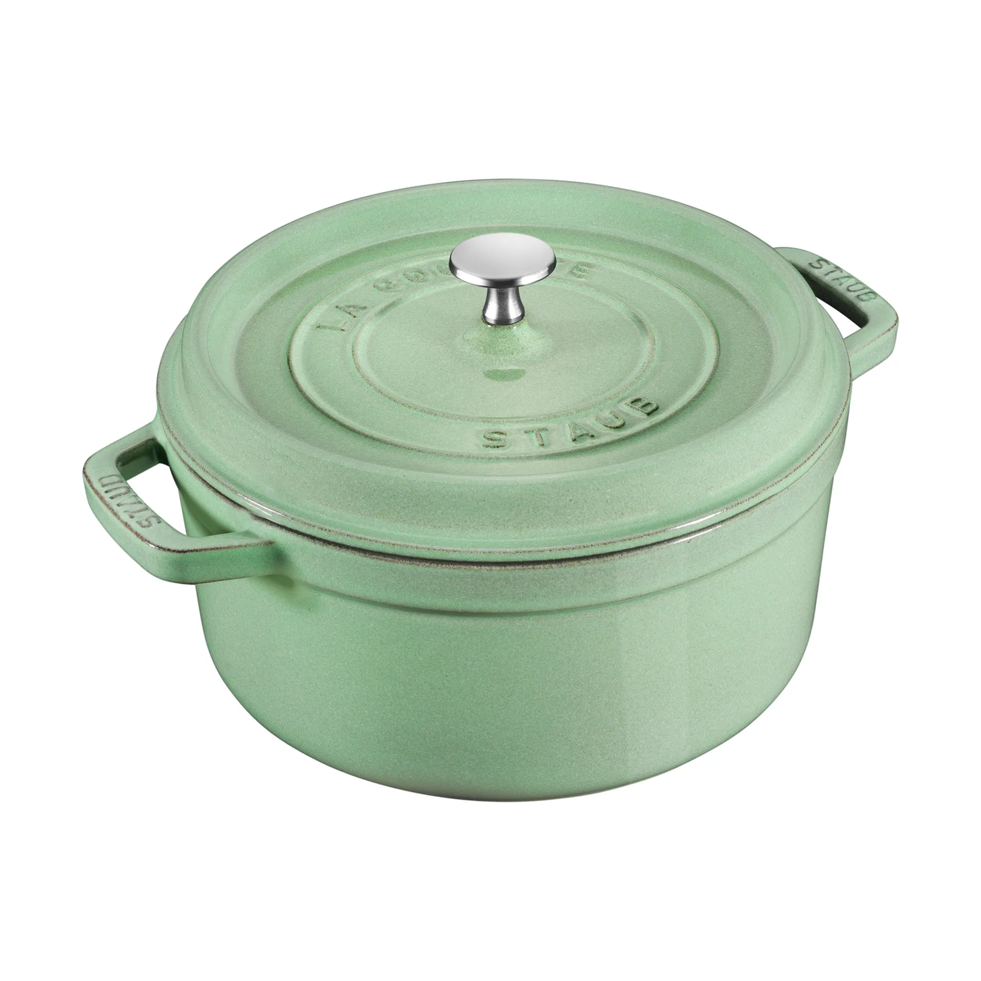 Staub round 砂锅 dish 3.8 l, Salvia STAUB