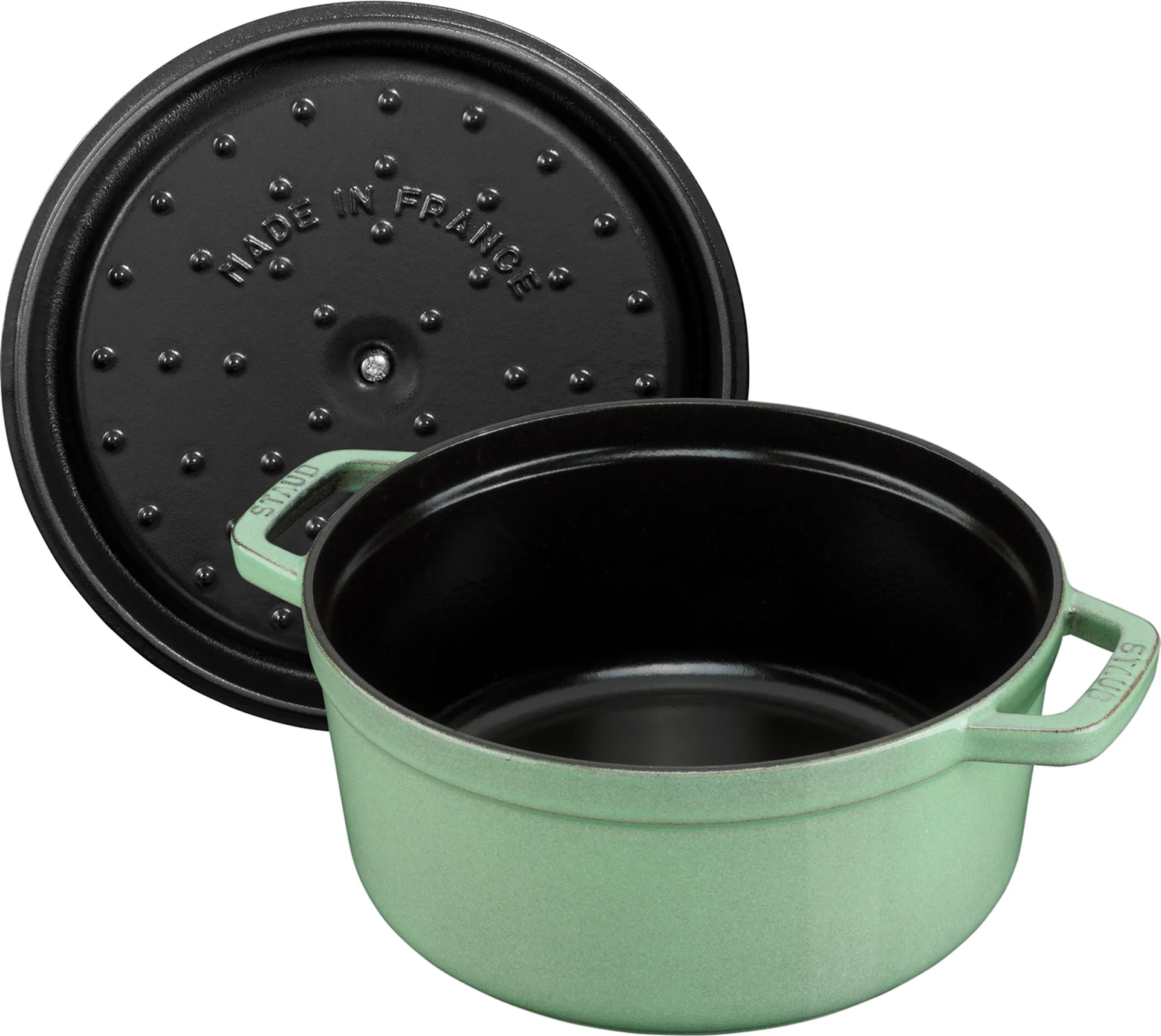Staub round 砂锅 dish 3.8 l, Salvia STAUB