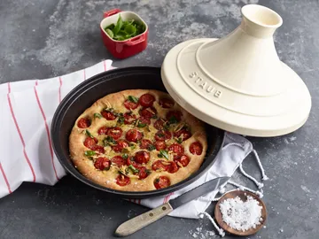Staub Tagine黑色米色铸铁塔吉锅 - 28cm - STAUB