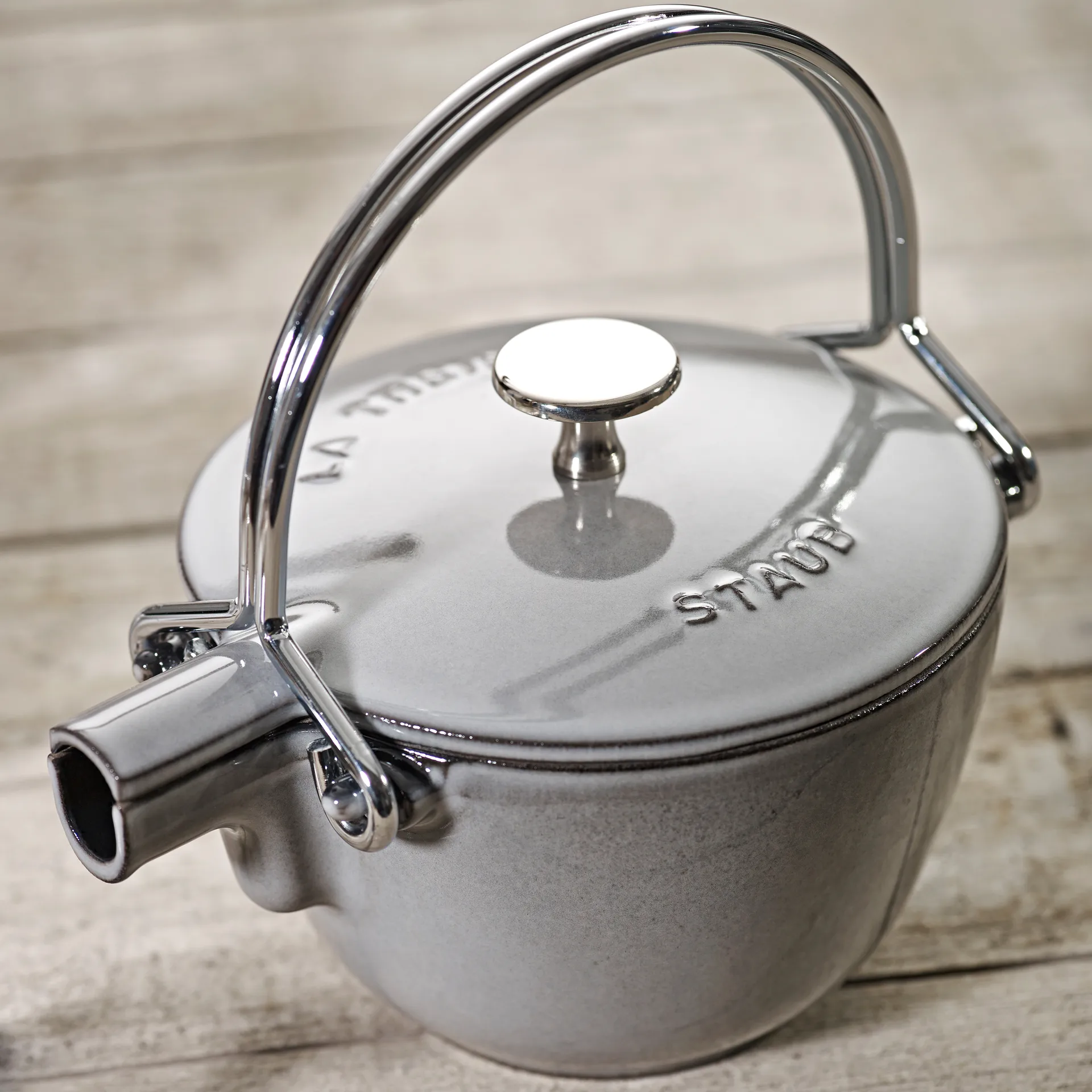 Staub teapot round 1.15 L, 灰色 STAUB