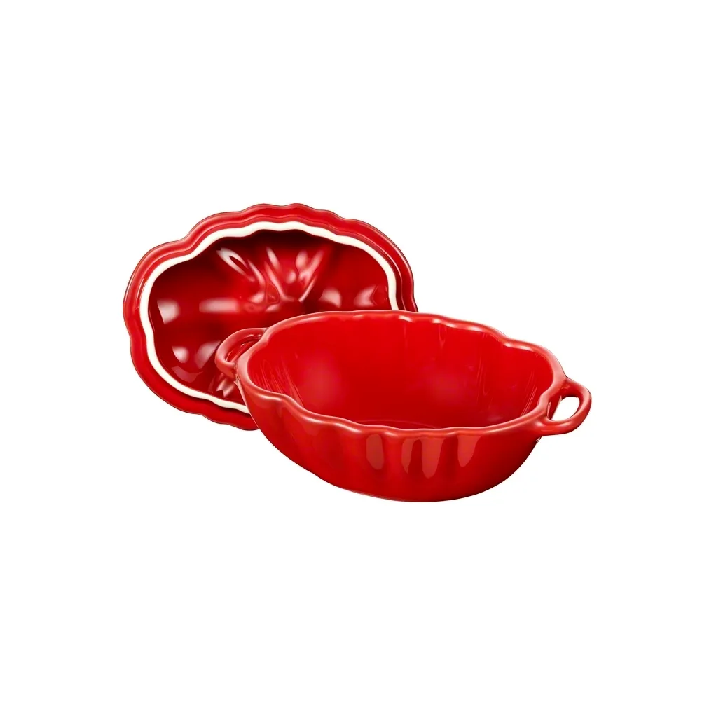 Staub tomato 砂锅  dish stoneware 0.5 l, 红色 STAUB