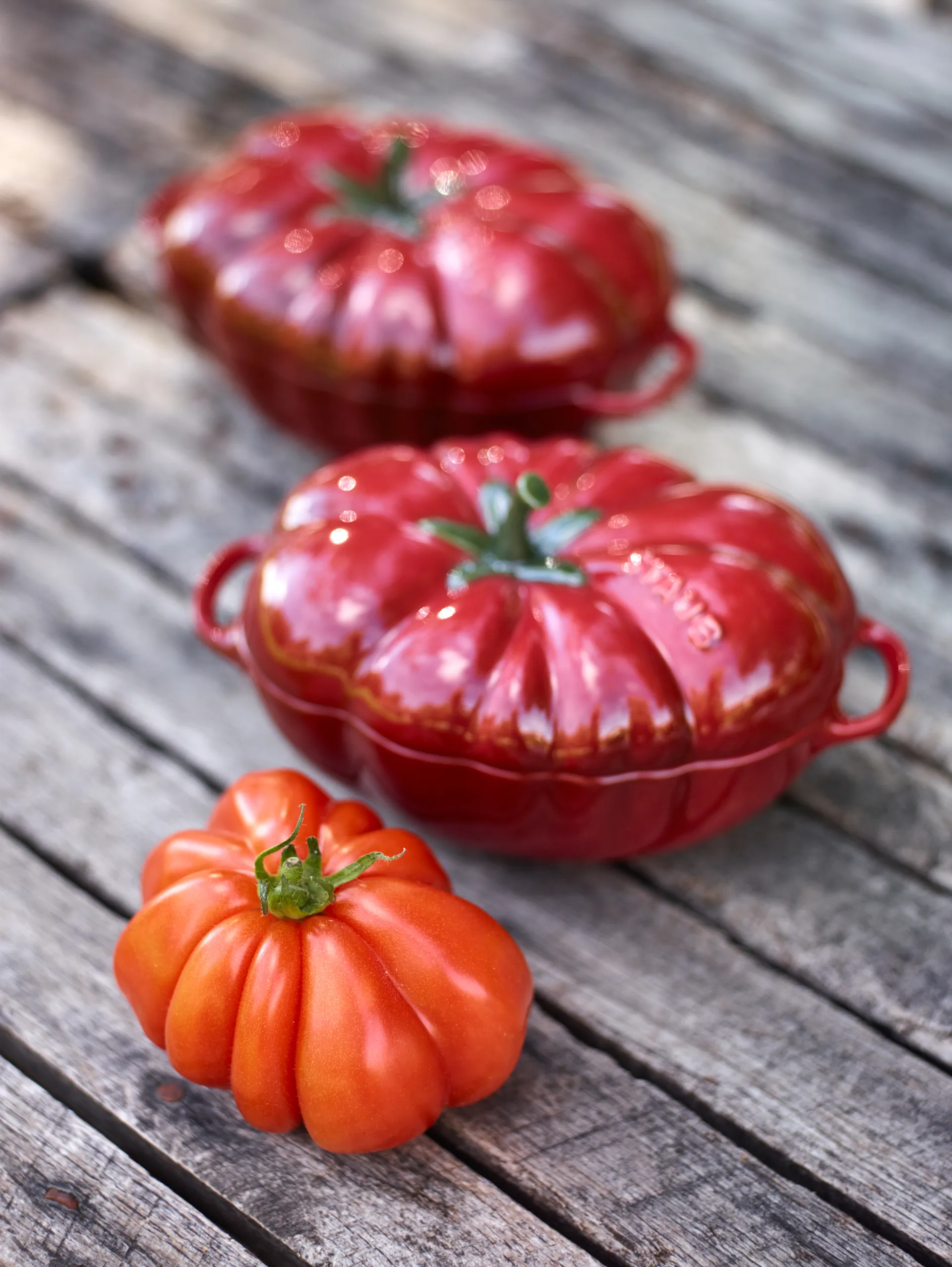 Staub tomato 砂锅  dish stoneware 0.5 l, 红色 STAUB