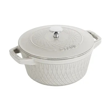 Staub Twister La Cocotte铸铁炖锅4升 - 白松露色 - STAUB