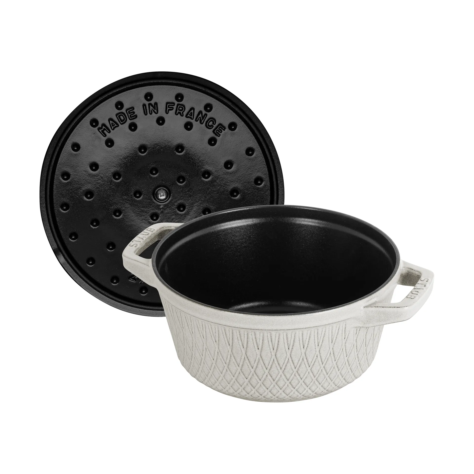 Staub Twister La Cocotte铸铁炖锅4升, 白松露色 STAUB