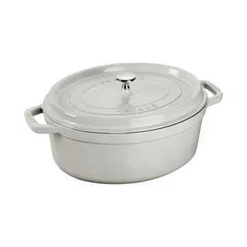 Staub White Truffle 椭圆形炖锅 - 2.35升 - STAUB