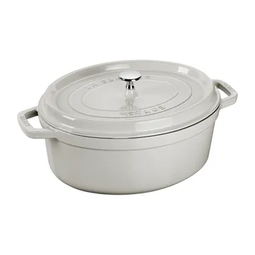 Staub White Truffle 椭圆形炖锅 - 3.2升 - STAUB