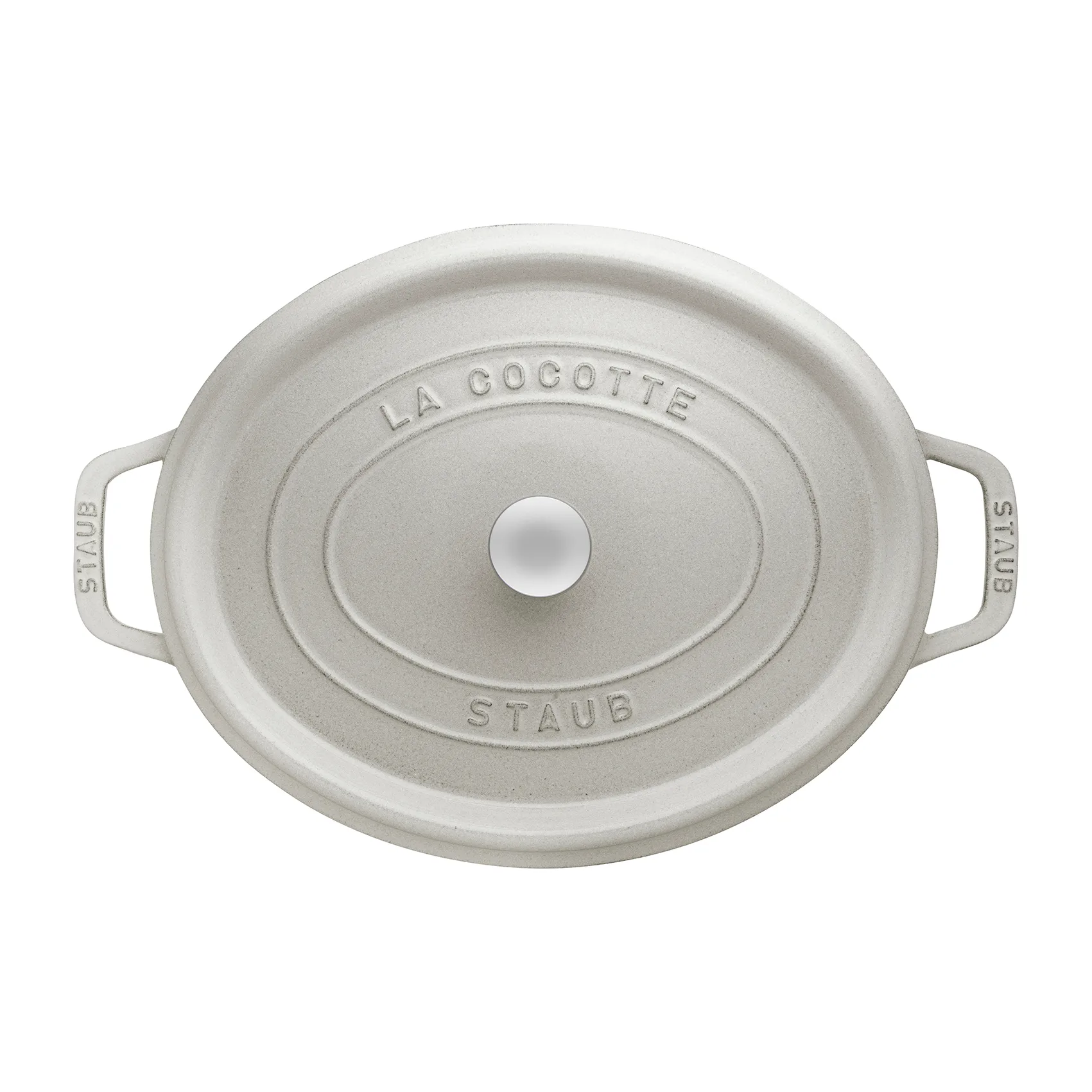 Staub White Truffle 椭圆形炖锅, 3.2升 STAUB