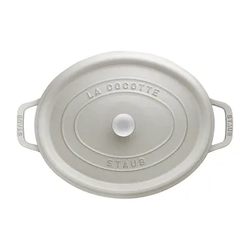 Staub White Truffle 椭圆形炖锅 - 3.2升 - STAUB
