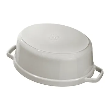 Staub White Truffle 椭圆形炖锅 - 3.2升 - STAUB