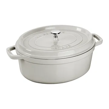 Staub White Truffle 椭圆形炖锅 - 4.2升 - STAUB