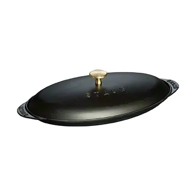 Staub 椭圆形鱼盘, 黑色 STAUB