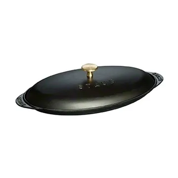 Staub 椭圆形鱼盘 - 黑色 - STAUB
