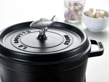 Staub金属旋钮锅盖把手 - 鱼形 - STAUB
