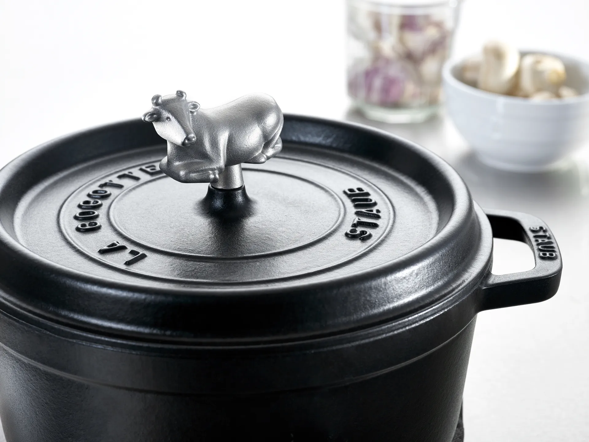 Staub金属旋钮锅盖把手, 牛形 STAUB