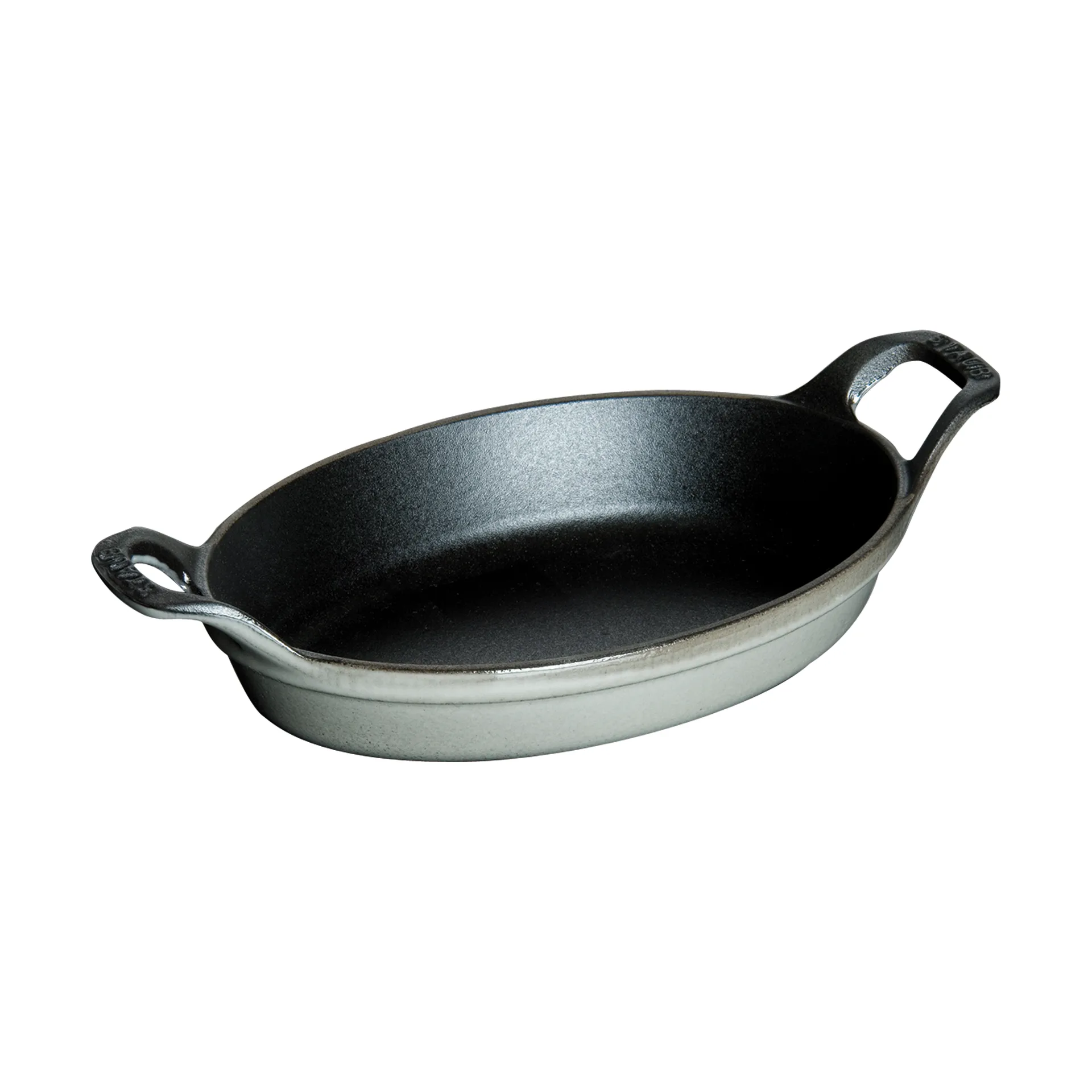Staub椭圆形铸铁烤盘15cm, 石墨灰色 STAUB