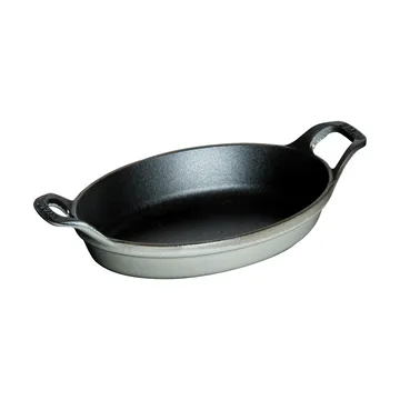 Staub椭圆形铸铁烤盘15cm - 石墨灰色 - STAUB