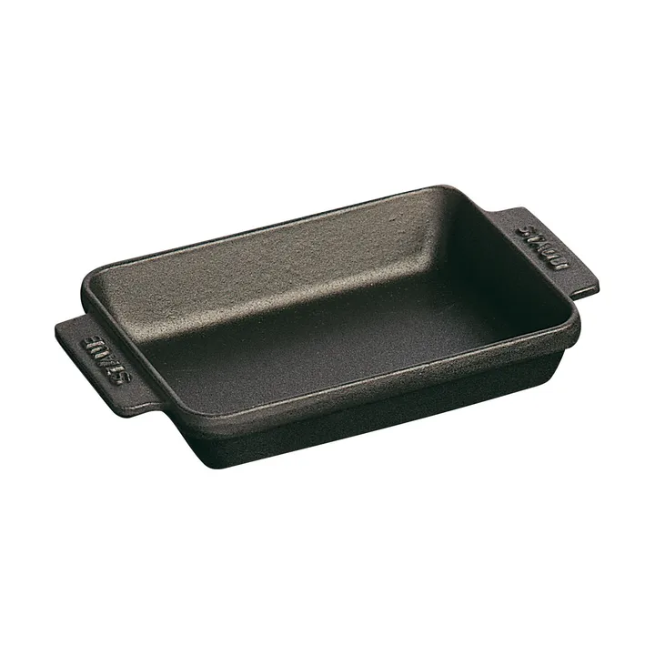 Staub长方形铸铁烤盘15x11cm - 黑色 - STAUB
