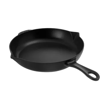 Staub铸铁煎锅带出水口直径26cm - 黑色 - STAUB