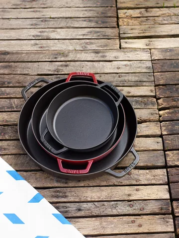 Staub双耳铸铁海鲜饭锅直径34cm - 黑色 - STAUB