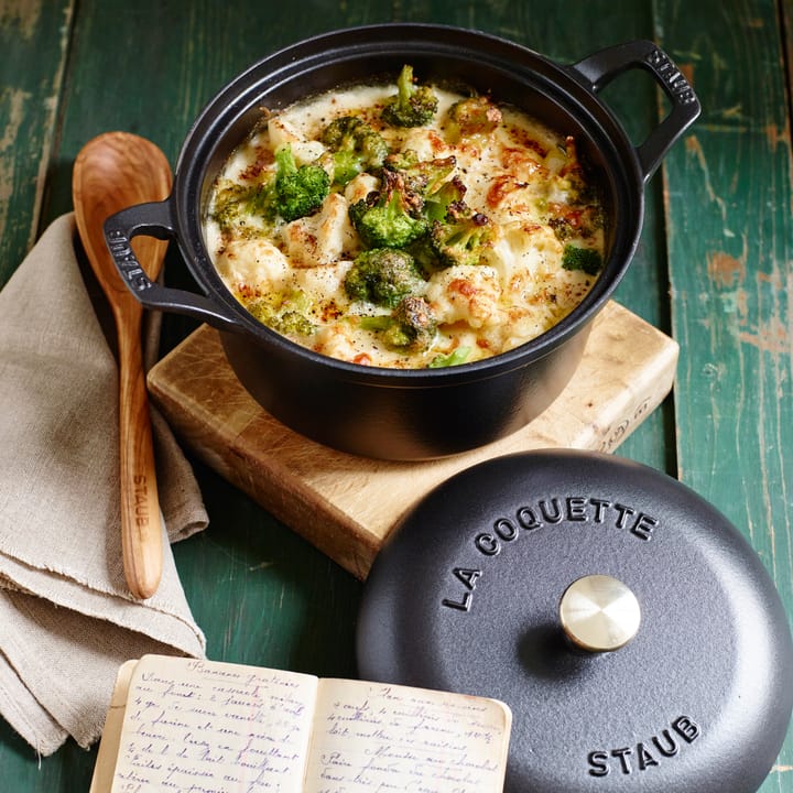 Vintage La Coquette casserole dish round 2.45 L, 黑色 STAUB