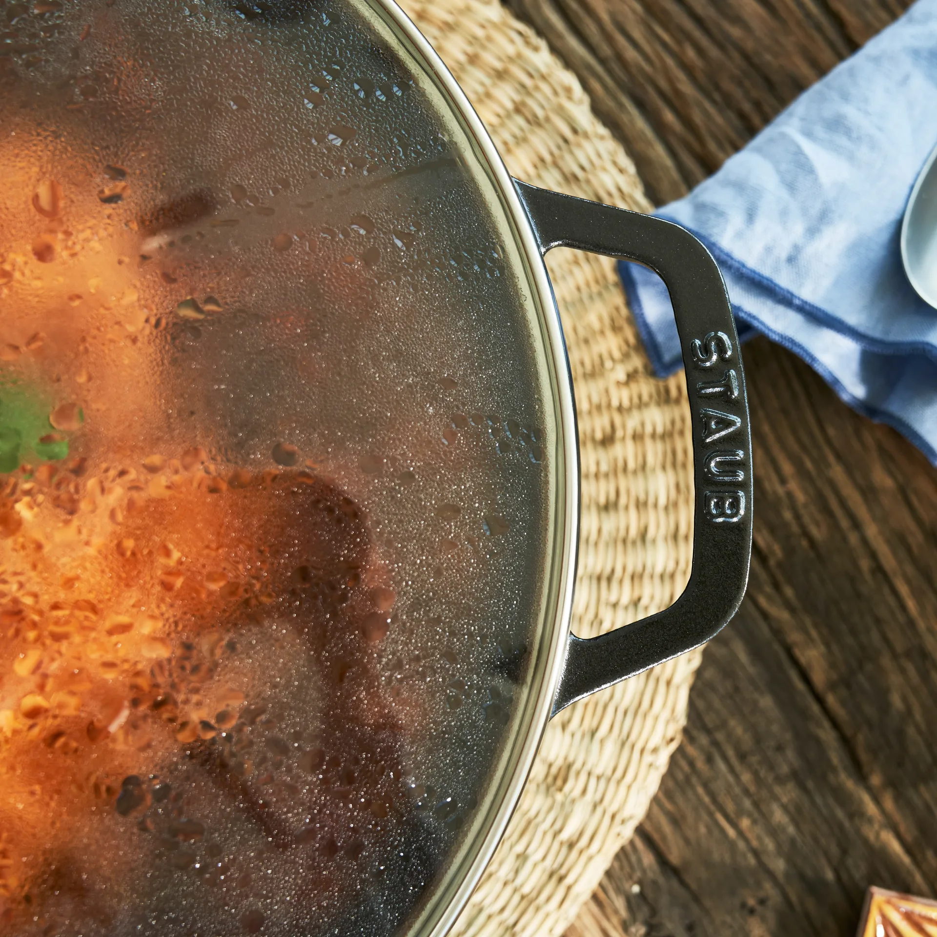 Wok with glass lid Ø37 cm 5.7 L, 黑色 STAUB