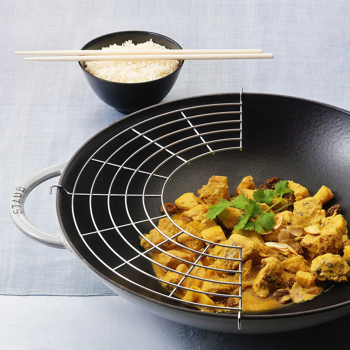 Wok with glass lid Ø37 cm 5.7 L, 灰色 STAUB