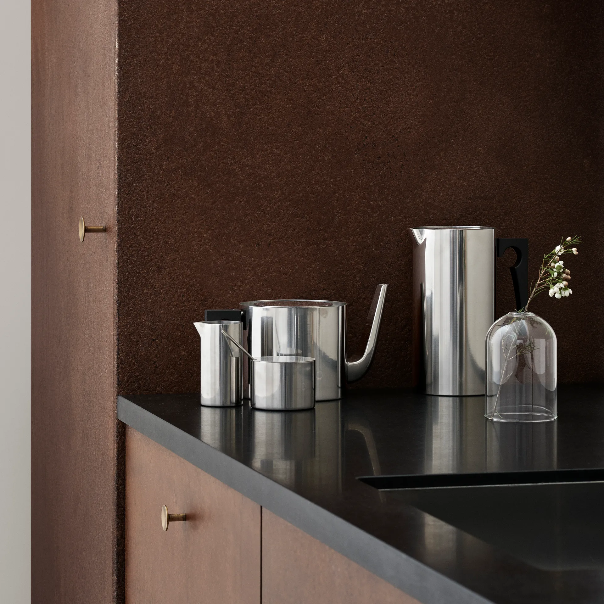 AJ cylinda-line coffee press kaffe 1 l, 不锈钢 Stelton