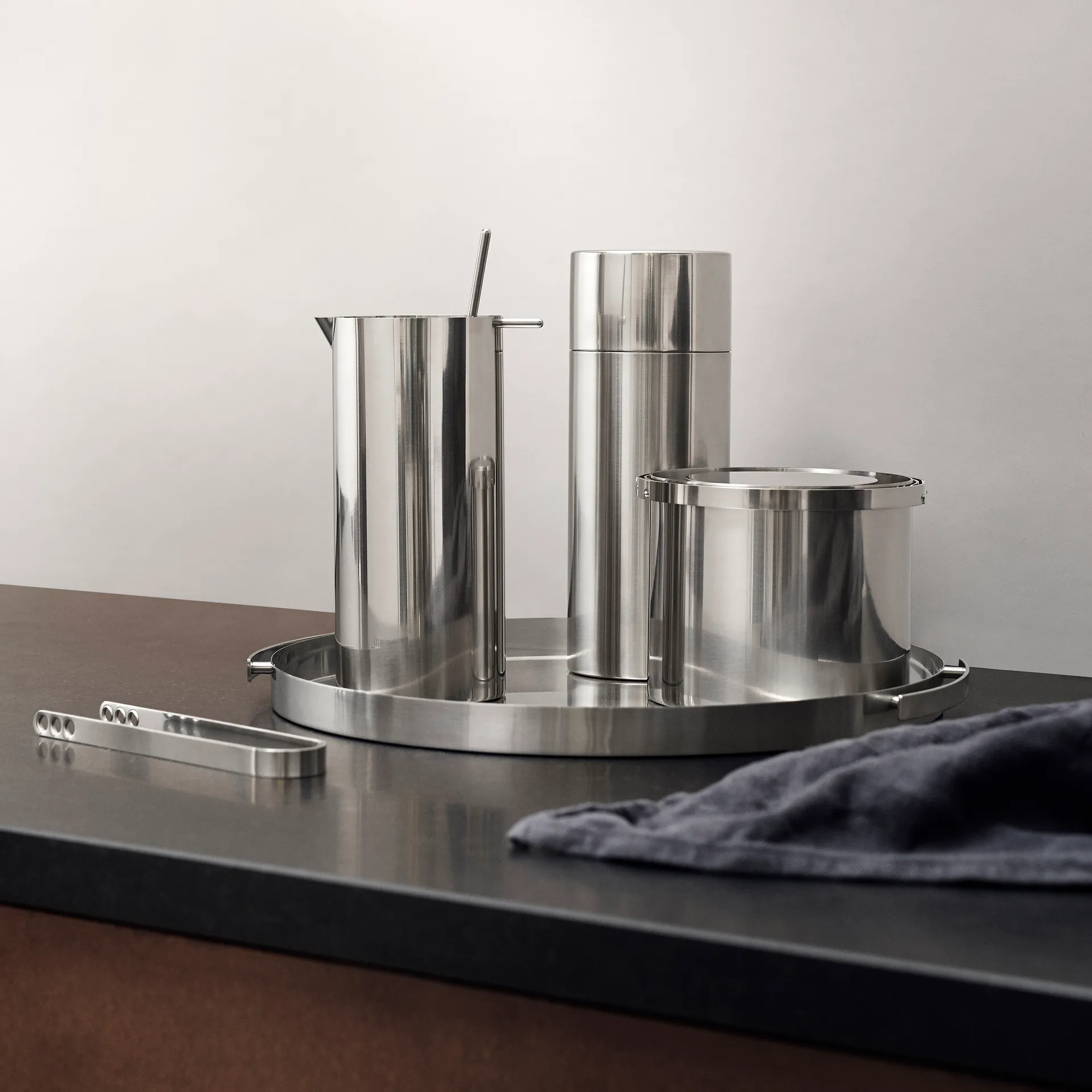 AJ cylinda-line ice tong, 不锈钢 Stelton