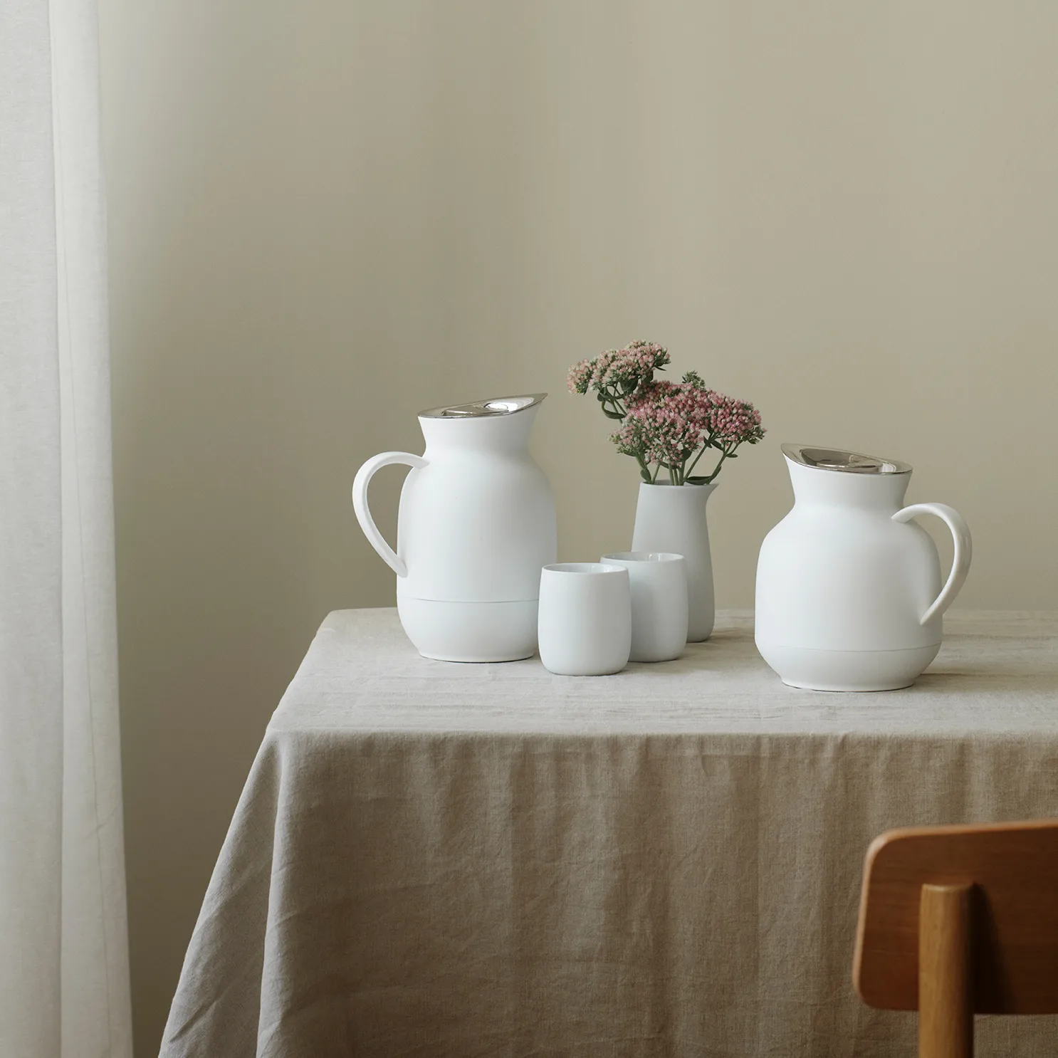 Amphora 保温壶壶盖, 柔白色_银色 Stelton